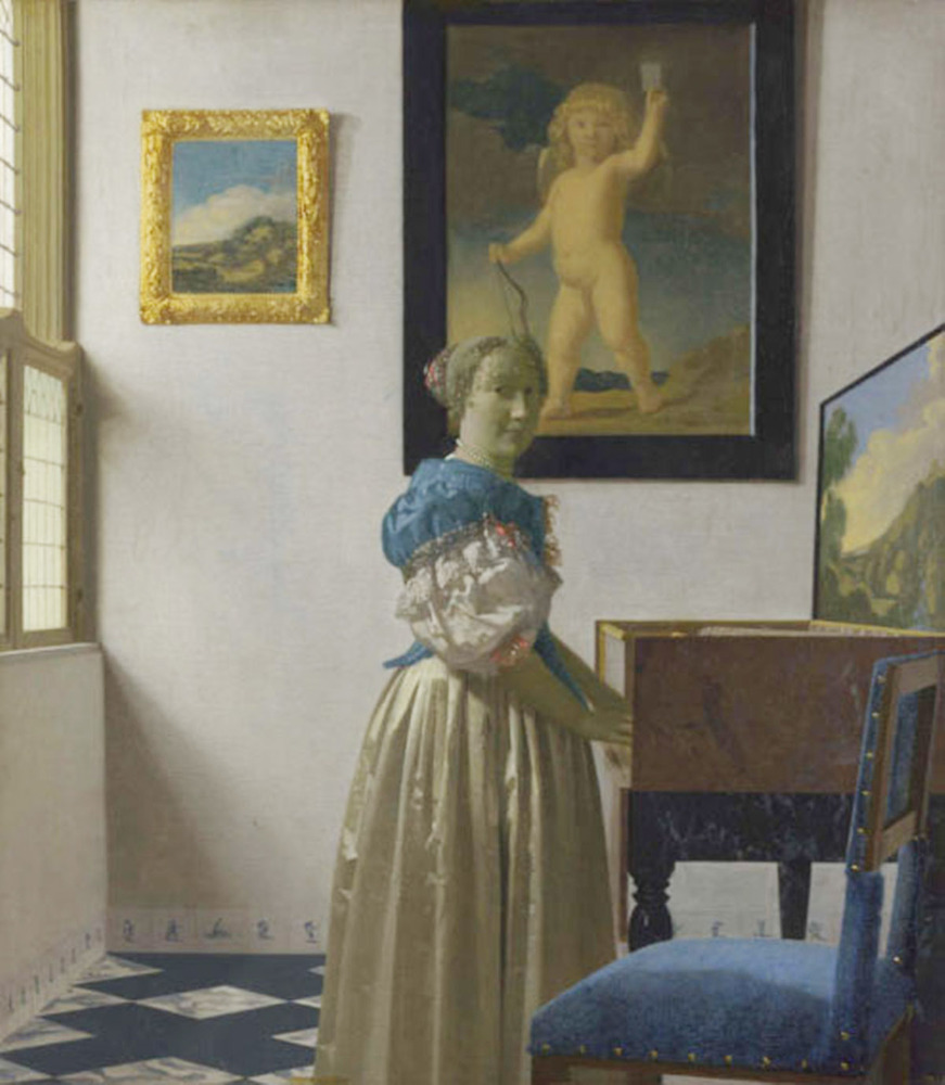 Jan Vermeer, Lady Standing at a Virginal