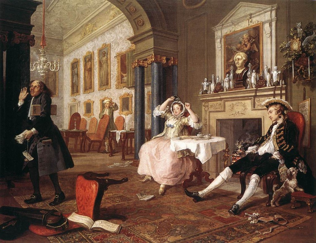 William Hogarth, Mariage à la Mode - The Tête à Tête - tableau n°2 de la série