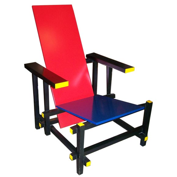 Gerrit Rietveld, Red and Blue chair, 1923