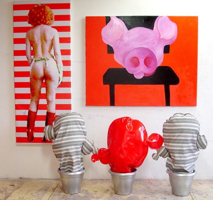 Corinne FHIMA, eve waiting for love, from eve and Pigs Series, 2006
