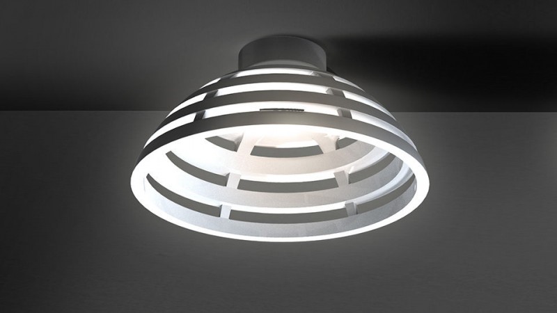 Plafonnier à LED carré INCIPIT, design Carlotta de Bevilacqua, éditeur Artemide