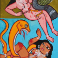 Illustration exposition "Lucifer" au purgatoire sur l'art indien
