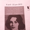 Dépliant de l'exposition ICONES AMERICAINES au Grand Palais, du 8 avril au 22 juin 2015