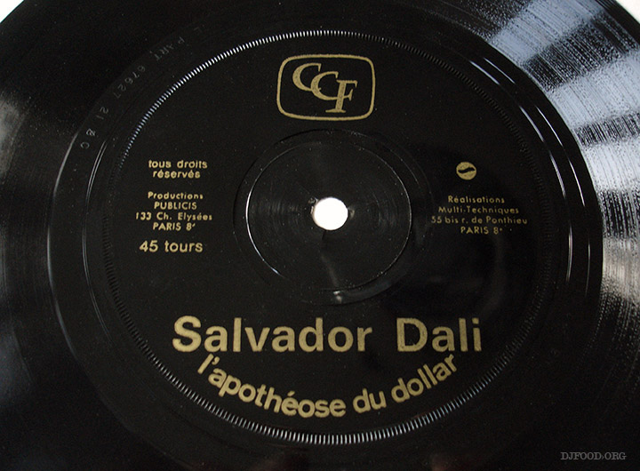 Salavador Dalí, disque L'apothéose du Dollar, campagne pour le CCF, réalisation Publicis, 1971