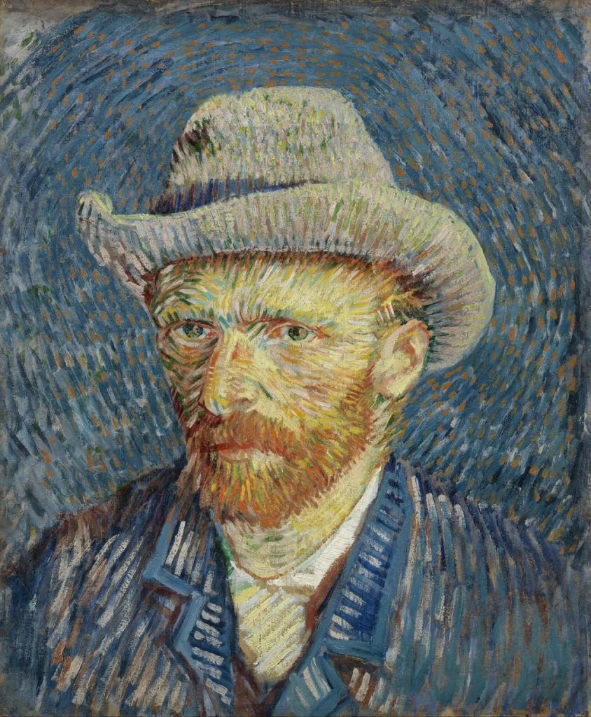 Vincent Van Gogh, Auto-portrait - 1887 (œuvre et détail)
