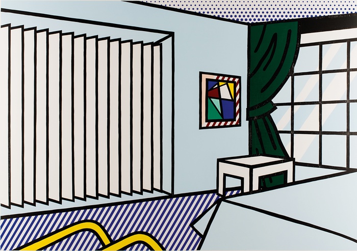 Roy Lichtenstein, série Intérieur, Bedroom, 1990.