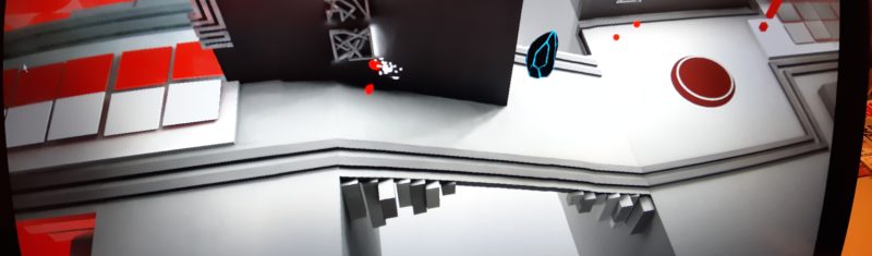 Vue panoramique du jeu vidéo Prisme 7, 1er jeu vidéo du Centre Pompidou. 