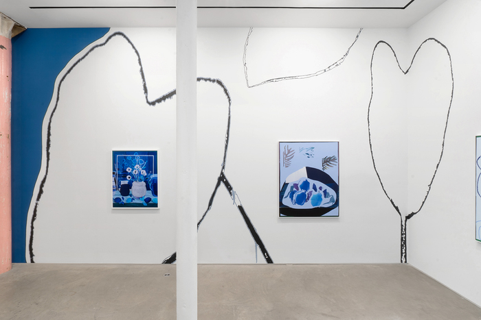 Vue de l'installation Blue Room, James Fuentes, 2018.
