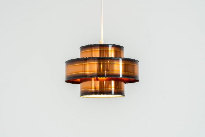 Lampe à Suspension Brutaliste en Cuivre Brûlé , Svend Aage Holm Sørensen, période : 1960-1969.